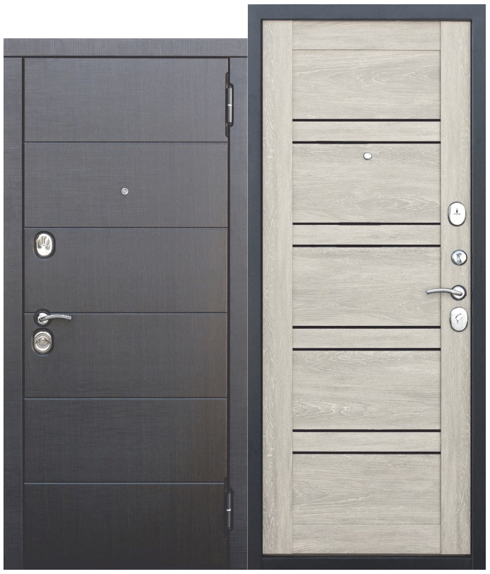 10,5 см Чикаго Входная дверь  Дуб Шале белый