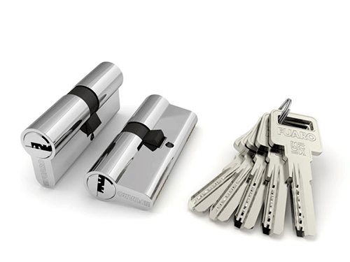 R600/80mm (35+10+35) CP Цилиндровый механизм Fuaro (хром) 5 кл. 