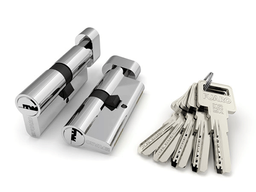 R602/90 mm (35+10+45) CP Цилиндровый механизм Fuaro (хром) 5 кл. 