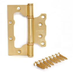 100*75*2,5-B2-STEEL-GM Петля накладная Apecs (матовое золото)