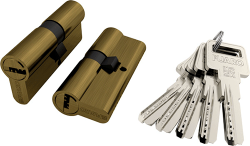 R600/60 mm (25+10+25) AB Цилиндровый механизм Fuaro (бронза) 5 кл. 