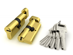 R602/70 mm (30+10+30) PB Цилиндровый механизм Fuaro (латунь) 5 кл. 