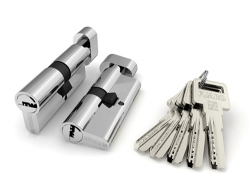 R602/90 mm (40+10+40) CP Цилиндровый механизм Fuaro (хром) 5 кл. 